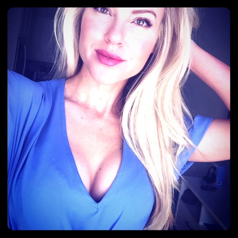 Lush short sleeved blouse - periwinkle